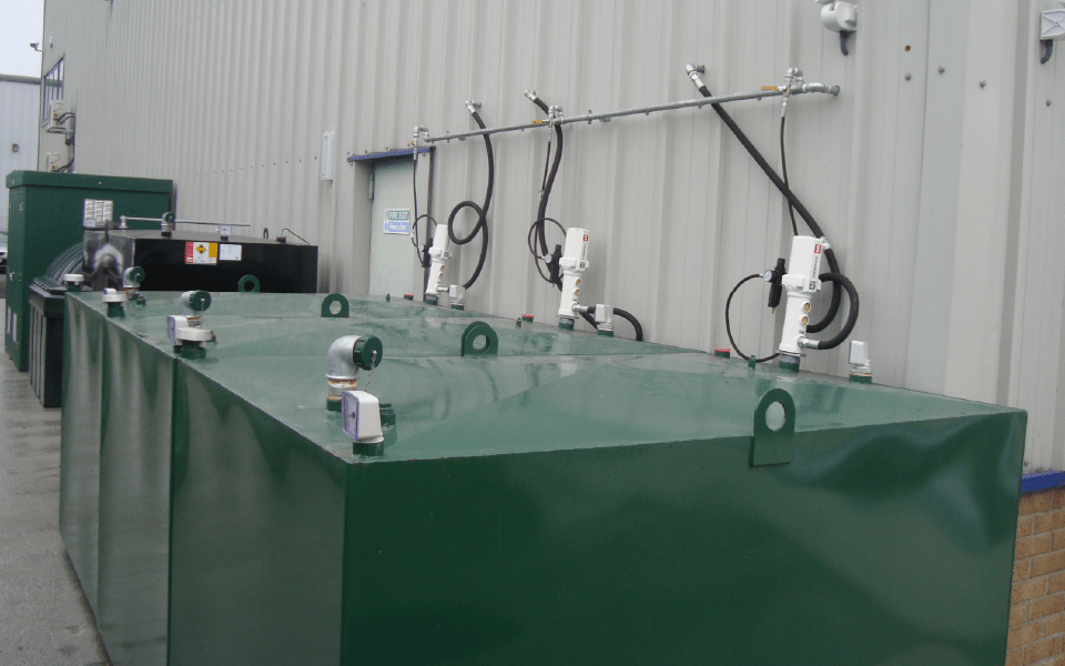 Fresh and waste oil systems and ancillary workshop equipment, supplied by CCS Garage Equipment as part of Biffa’s Ipswich commercial workshop garage equipment installation