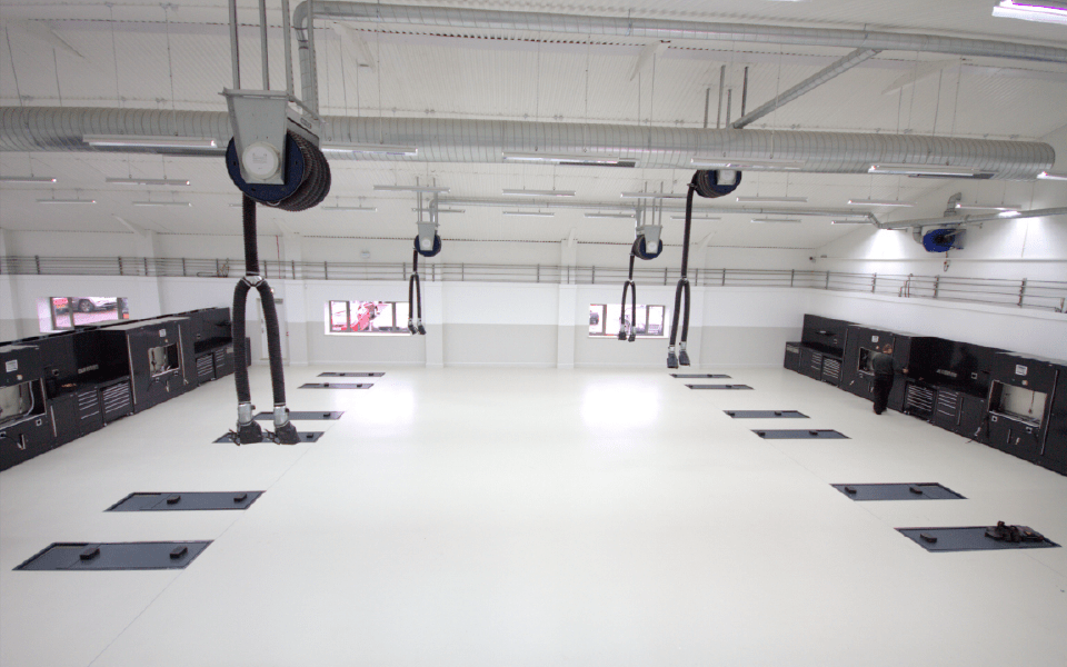 Ancillary compressed air, lubrication and LEV systems installed by CCS Garage Equipment in Belfast, Northern Ireland