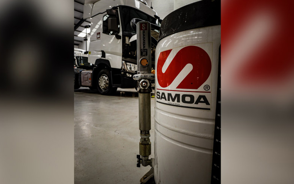 CCS Garage Equipment routinely specifies Samoa lubrication equipment for garage and commercial vehicle workshop installation projects, including waste oil facilities used daily as an integral part of commercial vehicle workshop operations