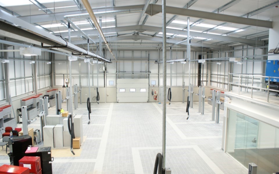 Complete project management throughout from CCS delivered this high specification servicing department garage equipment installation project