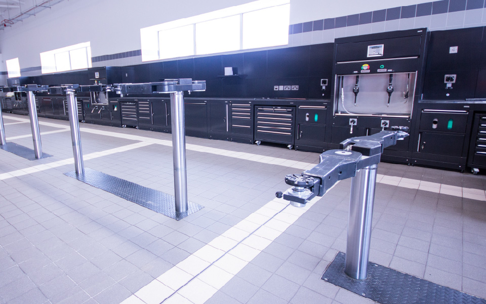 2-post in-ground vehicle lifts and garage equipment installation completed by CCS Garage Equipment in Belfast, Northern Ireland