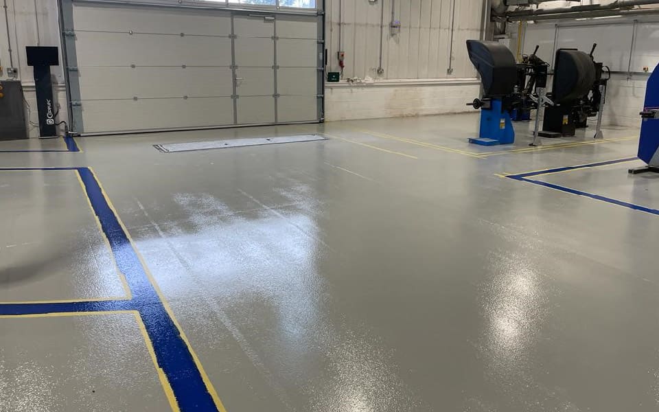 Workshop bay doors for North Wales Police's new vehicle workshop