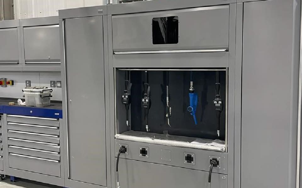 Durable and modern workshop cabinets