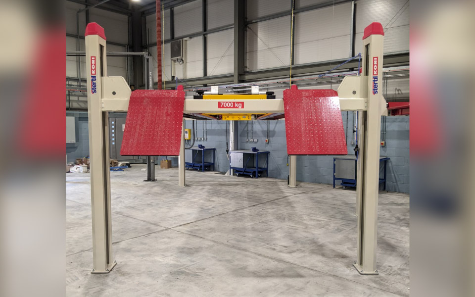 Reliable commercial vehicle lifts by Stertil Koni offer 7T capacity and ease of operation, making them an excellent piece of equipment for busy emergency services vehicle workshops