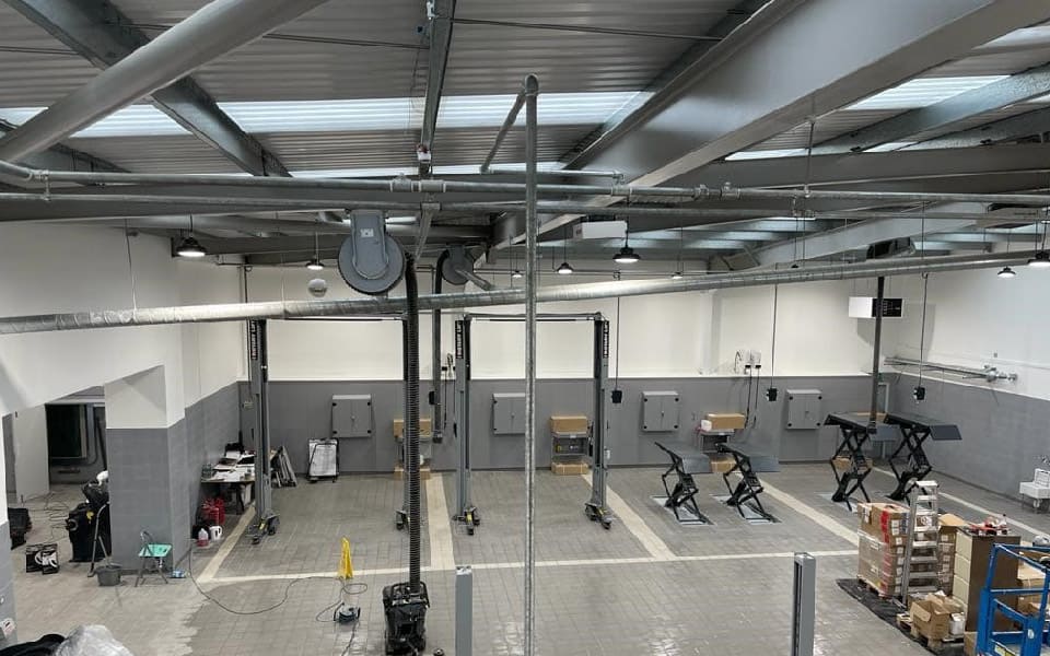 High specification vehicle workshop facilities